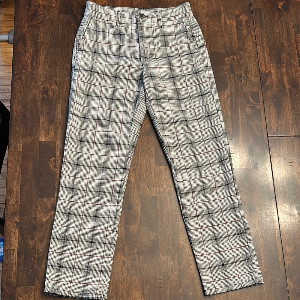 American Eagle Straight Leg Plaid Pants, like new